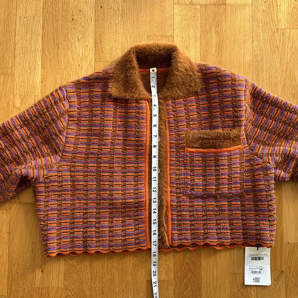 SOLD ✨Jacquemus Le Cardigan Macio in Brown Multi - Cropped - Picture 11 of 17